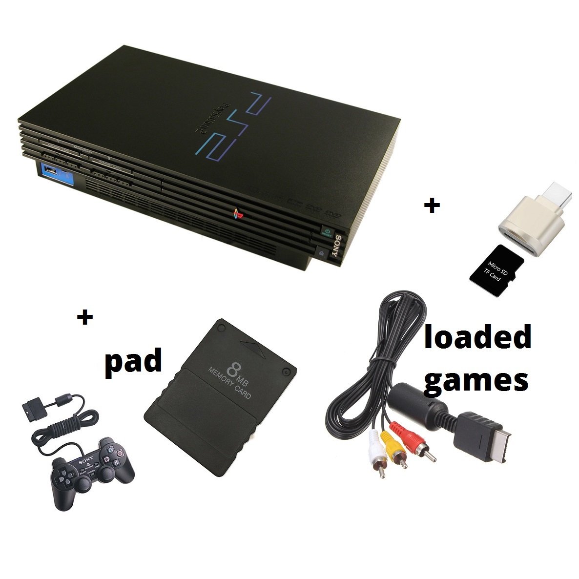 Pålidelig Stillehavsøer Vi ses i morgen Sony Playstation 2 with 1 pad memory card with loaded games av complete  accessories foreign used – Ctytechnologies®️ Products And Services LTD