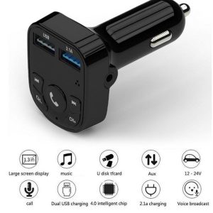 Car USB  Charger Bluetooth FM Transmitter Mp3 player with AUXiliary Port