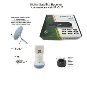 Free To Air Setellite Dontelsat Plus Decoder H.265 Rf Out Hd Receiver With 1 Dish